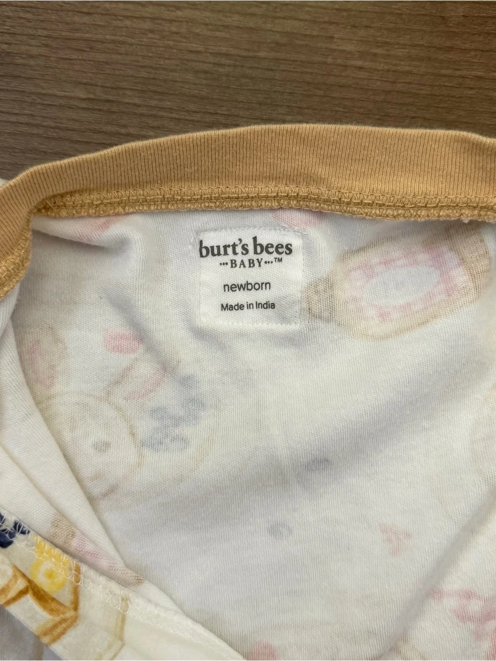 Burt's Bee Baby Pancake Breakfast Zip Front Footie PJs Size Newborn
